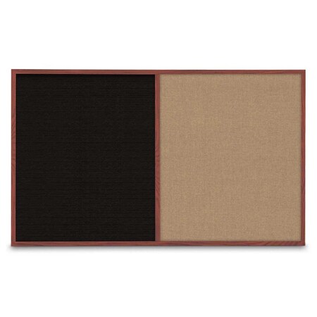 United Visual Products Enclosed Corkboard, 1 Door, 18"x24", 4" Fra, UV3400-BRONZE-RUBBER UV3400-BRONZE-RUBBER